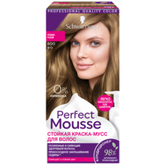 Schwarzkopf Perfect Mousse Стойкая краска-мусс для волос, 800 средне-русый