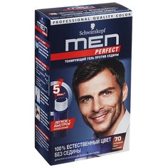Schwarzkopf Men Perfect Тонирующий гель против седины, 70, Натуральный Темно-Каштановый