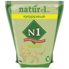 Комкующийся наполнитель N1 Naturel кукурузный, 4.5 л