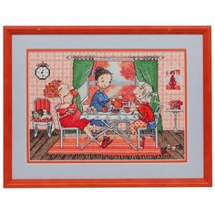Ажур Набор для вышивания крестиком Чаепитие 26 х 18 см (0002)
