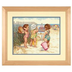 Dimensions Набор для вышивания крестиком Дети на пляже 36 х 28 см (35216)
