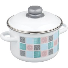 Кастрюля Appetite Пастель, 2 л, белый/голубой/розовый