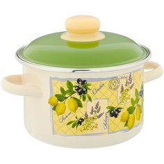 Кастрюля Appetite Citrus, 2 л, белый/зеленый/желтый