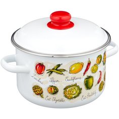 Кастрюля Appetite Гратен, 4 л, белый/зеленый
