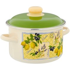 Кастрюля Appetite Citrus, 3 л, белый/зеленый/желтый