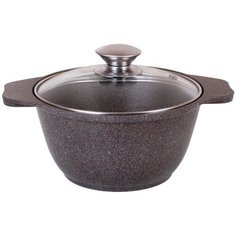 Кастрюля Kukmara Мраморная, 1 л, кофейный мрамор