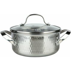 Кастрюля Rondell RainDrops, 2.5 л, серебристый
