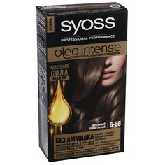 Syoss Oleo Intense Дымчатый Микс Стойкая краска для волос, 6-55 Пепельный темно-русый