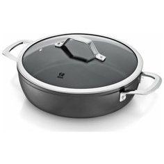 Сотейник Beka Titan 13566264, 26 см, с крышкой, черный/серебристый