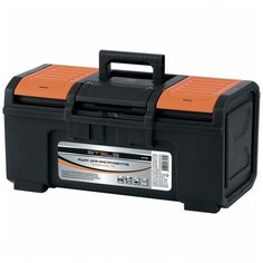 Ящик с органайзером Stels 90762 47.7x23.5x26.5 см 19 черный/оранжевый