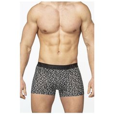 Salvador Dali Трусы боксеры с принтом морские камушки, профилированный гульфик, размер L, черный