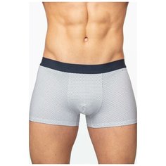 Salvador Dali Трусы боксеры в мелкий горох, профилированный гульфик, размер XL, белый/синий