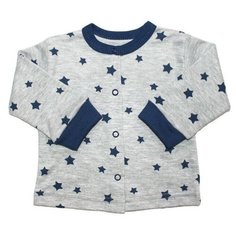 Распашонка Веселый Малыш размер 74, серый/синий