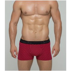 Salvador Dali Трусы боксеры с мелким узором из бумерангов, размер XL, бордовый