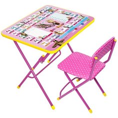 Комплект для работы стоя Nika стол + стул Маша и медведь КУ1/3 60x45 см азбука 3