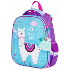 BRAUBERG Ранец Premium Llama (228786), голубой/фиолетовый