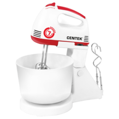 Миксер CENTEK CT-1113, белый/красный