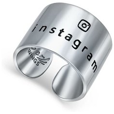 Silver WINGS Кольцо с эмалью из серебра 21inst-198, размер 16