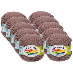 Пряжа Alpina Rene Twist, 100 % хлопок, 50 г, 125 м, 10 шт., №06 серый