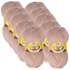 Пряжа Adelia Natali, 100 % акрил, 50 г, 300 м, 10 шт., №17 т.бежевый
