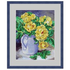Galla Collection Набор для вышивания бисером Желтые розы 23 х 29 см (Л340)