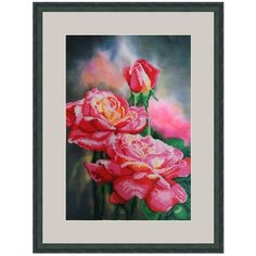 Galla Collection Набор для вышивания бисером Нежные розы 25 х 38 см (Л341)