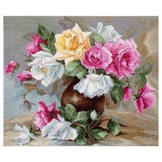 Luca-S Набор для вышивания Ваза с розами, 27 x 22 см, G587