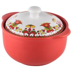 Кастрюля Appetite Narino Карусель, 1.6 л, красный/белый