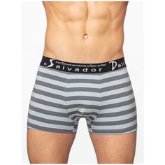 Salvador Dali Трусы боксеры в полоску, размер XXXL, серо-синий