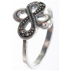 МАРКАЗИТ Кольцо с марказитами из серебра HR1087, размер 17