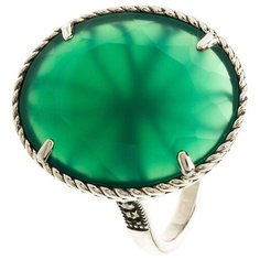 МАРКАЗИТ Кольцо с марказитами и агатами из серебра M101861, размер 18