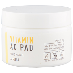APIEU пилинг-диски Vitamin AC Pad с AHA и BHA кислотами и витаминами 80 г 35 шт.