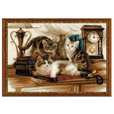 Риолис Набор для вышивания крестом Пушистые друзья 40 x 30 (1247)