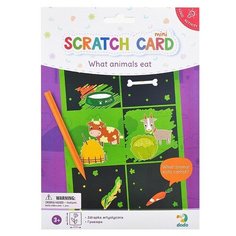 Гравюра Dodo мини Что едят зверята (300330) цветная основа