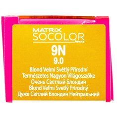 Matrix Socolor Beauty стойкая крем-краска для волос, 9N очень светлый блондин, 90 мл