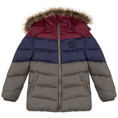 Куртка 3Pommes размер 80, бордовый/синий/серый