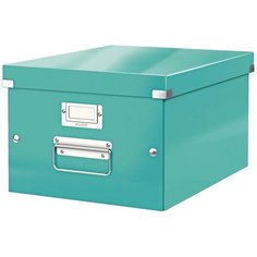 Leitz Короб архивный Click & store WOW M А4, ламинированный картон бирюзовый