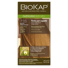 BioKap Nutricolor Delicato стойкая крем-краска для волос, 7.33 блондин золотистый пшеничный