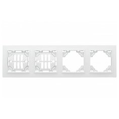 Рамка 4п EKFERM-G-304-10, белый