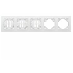 Рамка 5п EKFERM-G-305-10, белый