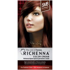 Richenna Крем-краска для волос с хной, 5MB dark mahogany