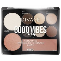 DIVAGE Палетка для скульптурирования лица Good Vibes Only