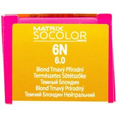 Matrix Socolor Beauty стойкая крем-краска для волос, 6N темный блондин, 90 мл