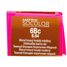 Matrix Socolor Beauty стойкая крем-краска для волос, 6Bc темный блондин коричнево-медный, 90 мл