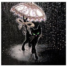 Образа в каменьях Набор для вышивания бисером Соло под дождём 30 x 30 см (5525)