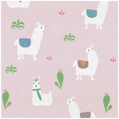 Обои винил на флизелиновой основе детские Rasch Kids & Teens III Lama Kids Teens 0.53х10.5м розовый