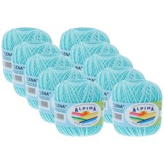 Пряжа Alpina Lena, 100 % хлопок, 50 г, 280 м, 10 шт., №38 св.бирюзовый