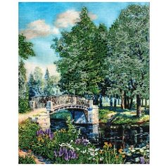 Белоснежка Набор для вышивания бисером Мостик в парке 24 x 30 см (9100-CM)