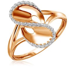 Бронницкий Ювелир Кольцо из красного золота К132-4517, размер 16.5