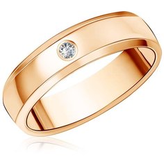 Бронницкий Ювелир Кольцо из красного золота 03К1059, размер 17.5